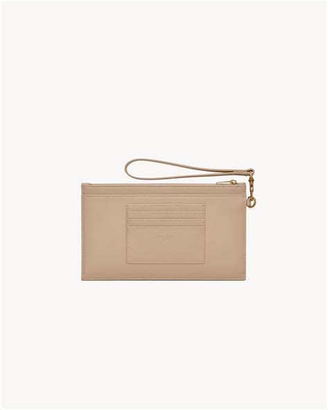 cassandre matelassé large pouch in grain de poudre leather